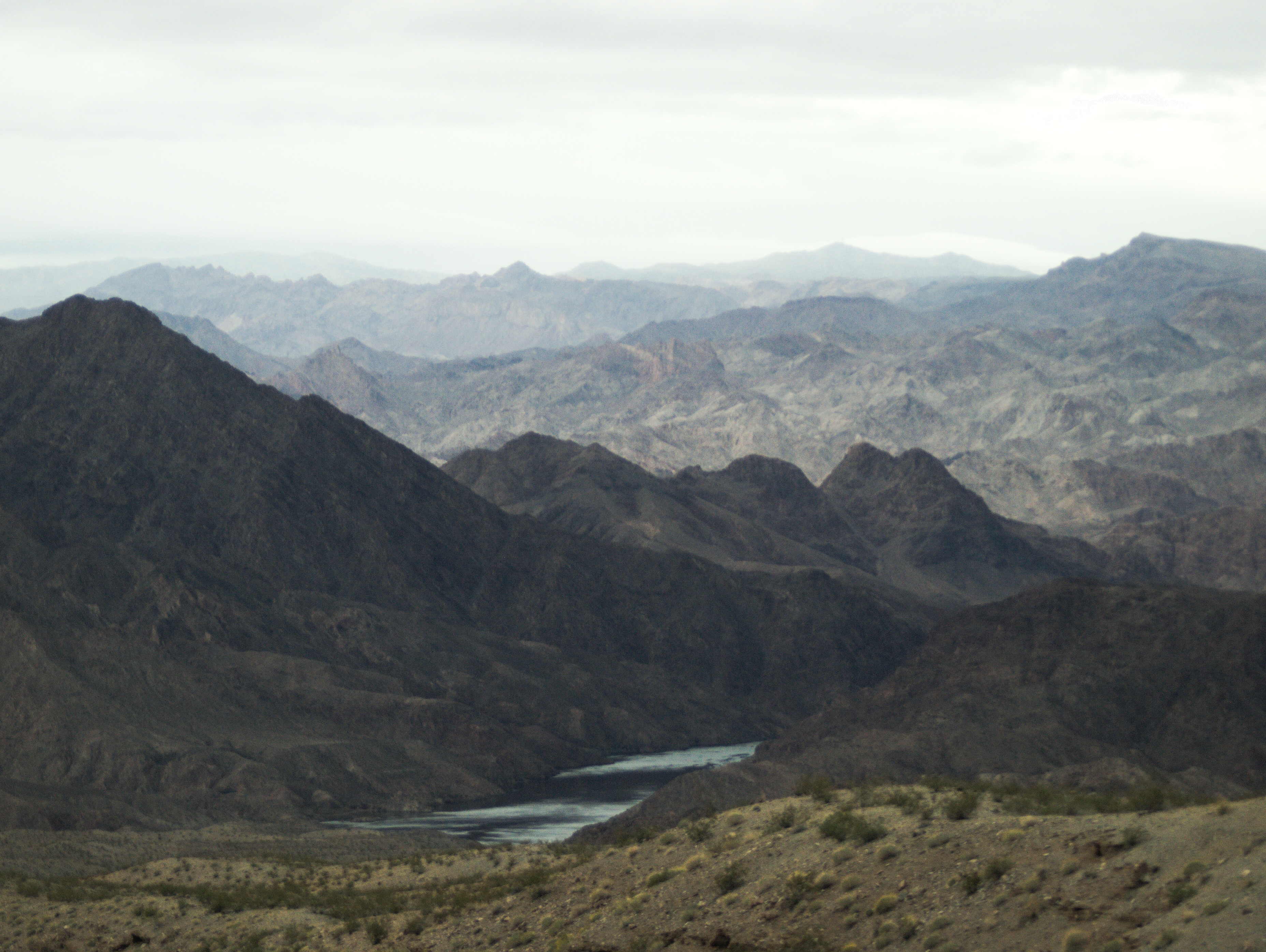 Looking into Nevada from US highway 93 south of the Hover Dam